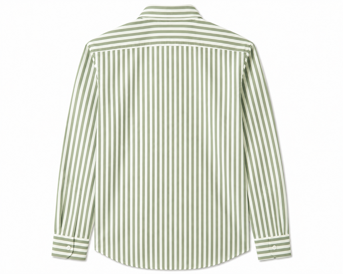 Striped Oxford Shirt in Mint stripe, SVNTY, view 2 of 5