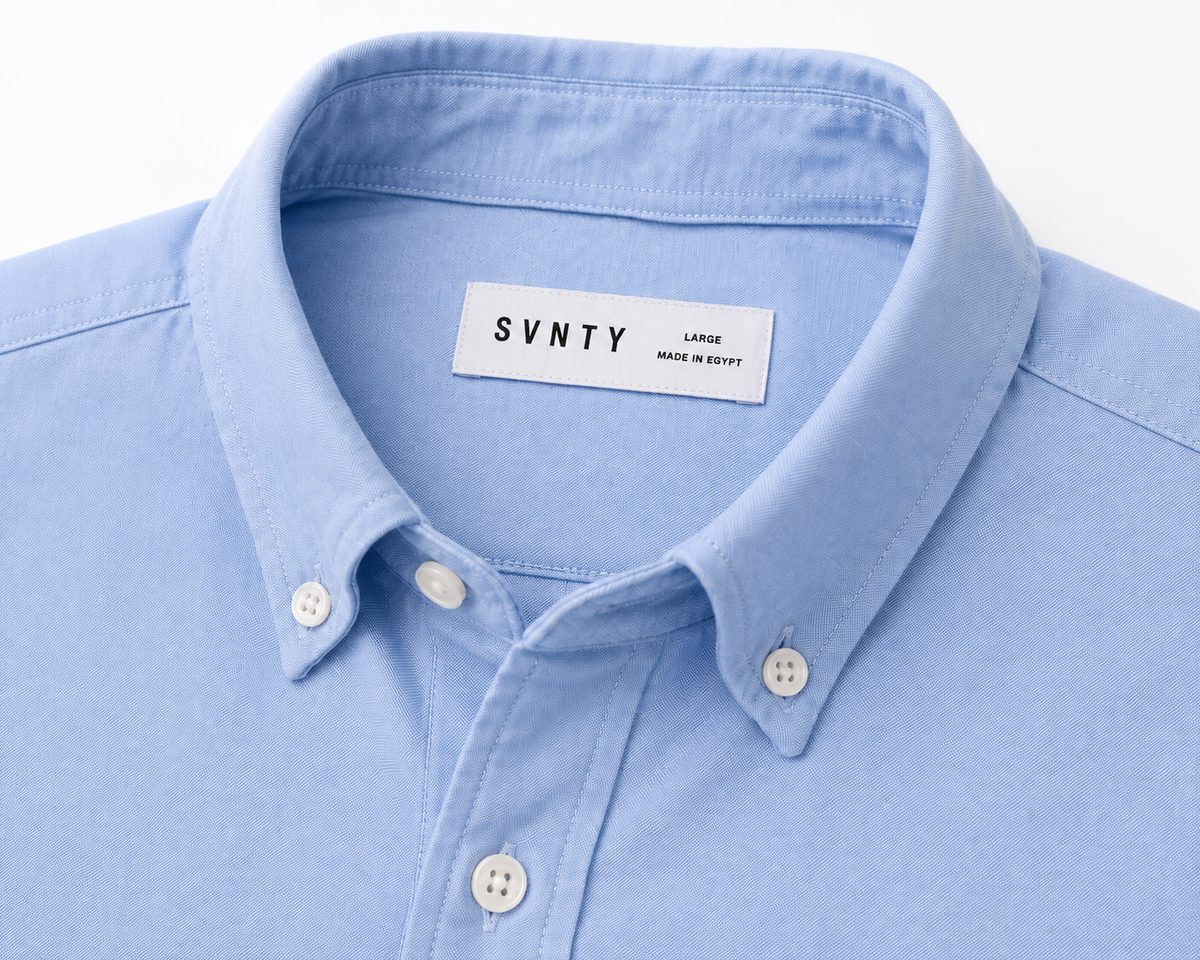 Oxford Shirt in Light Blue, SVNTY, view 4 of 5