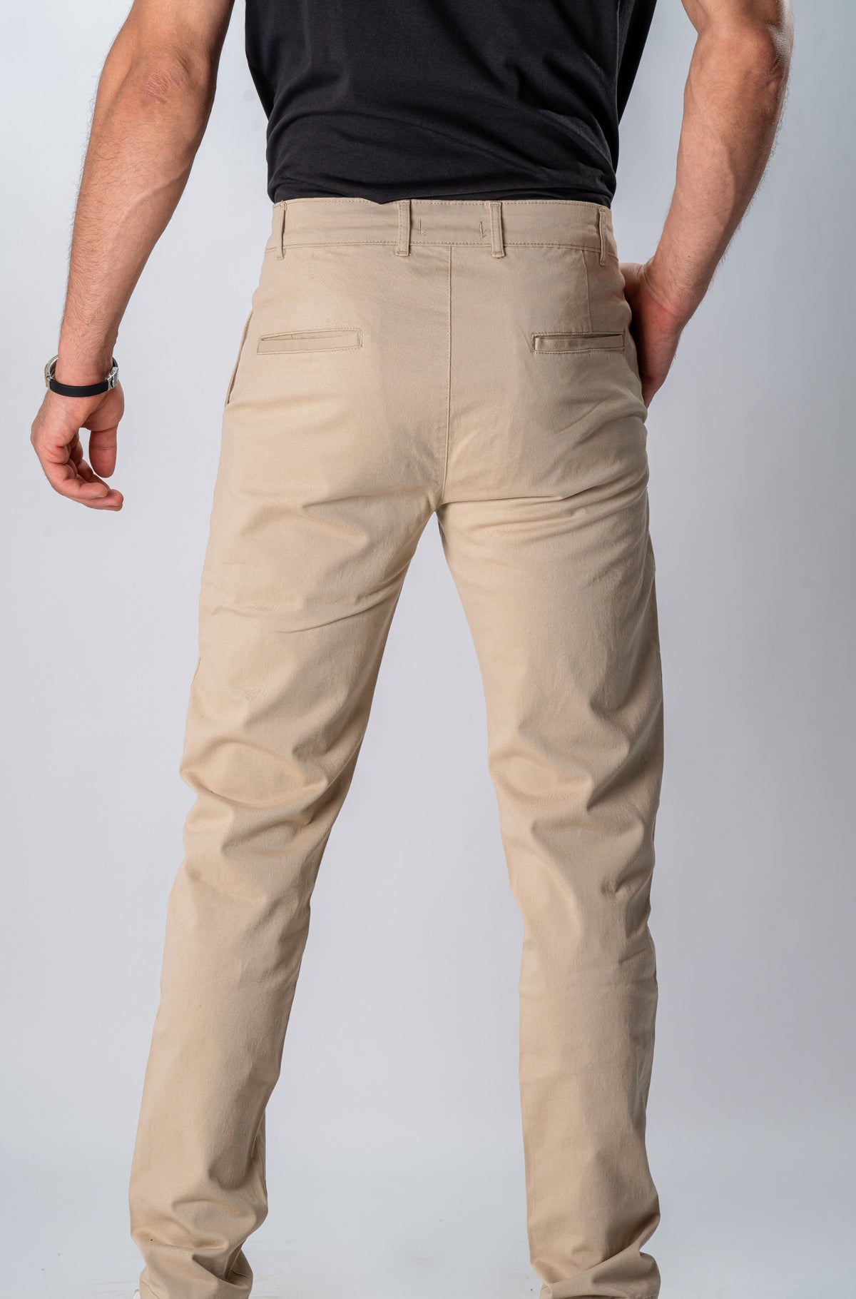 Gabardine Pants in Beige, SVNTY, view 3 of 4