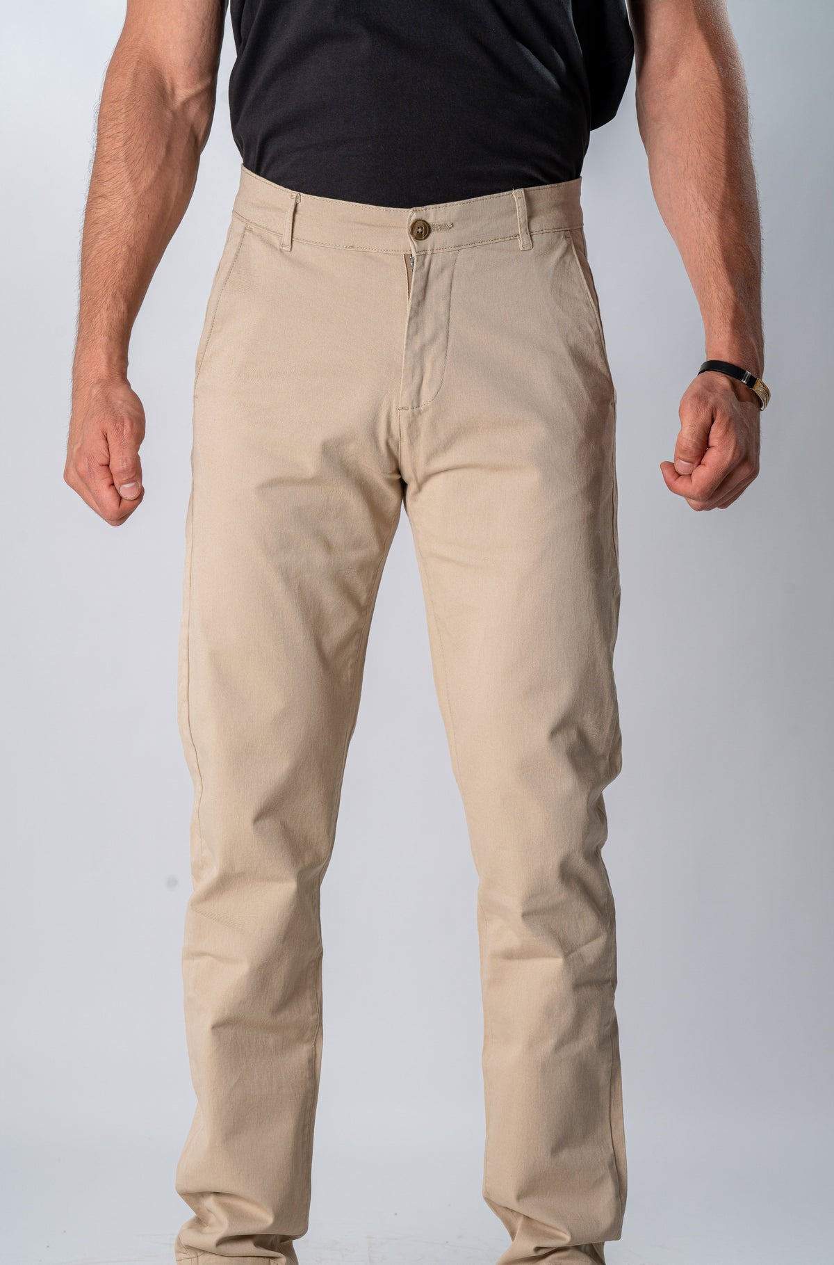 Gabardine Pants in Beige, SVNTY, view 4 of 4