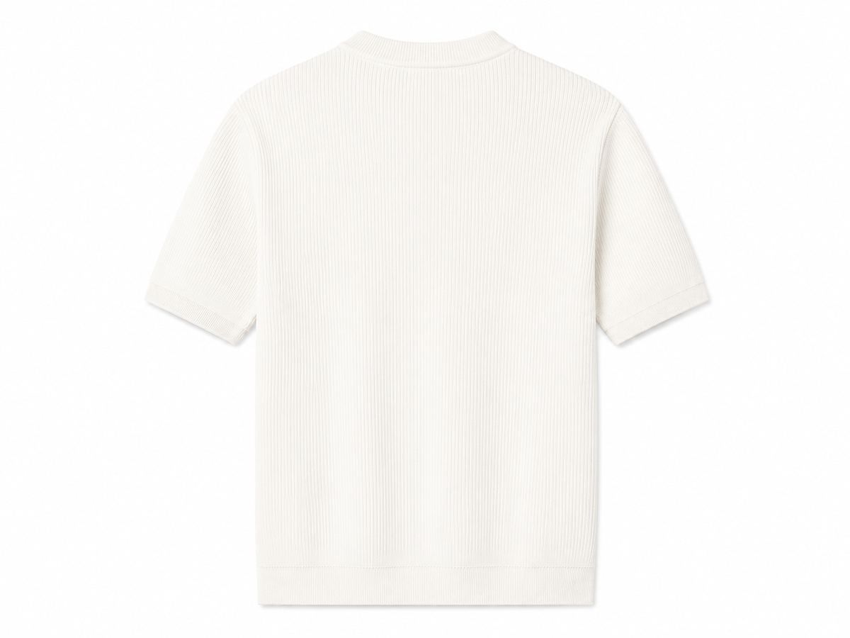 Knit Heavyweight Crewneck in Off-White, SVNTY, view 2 of 4