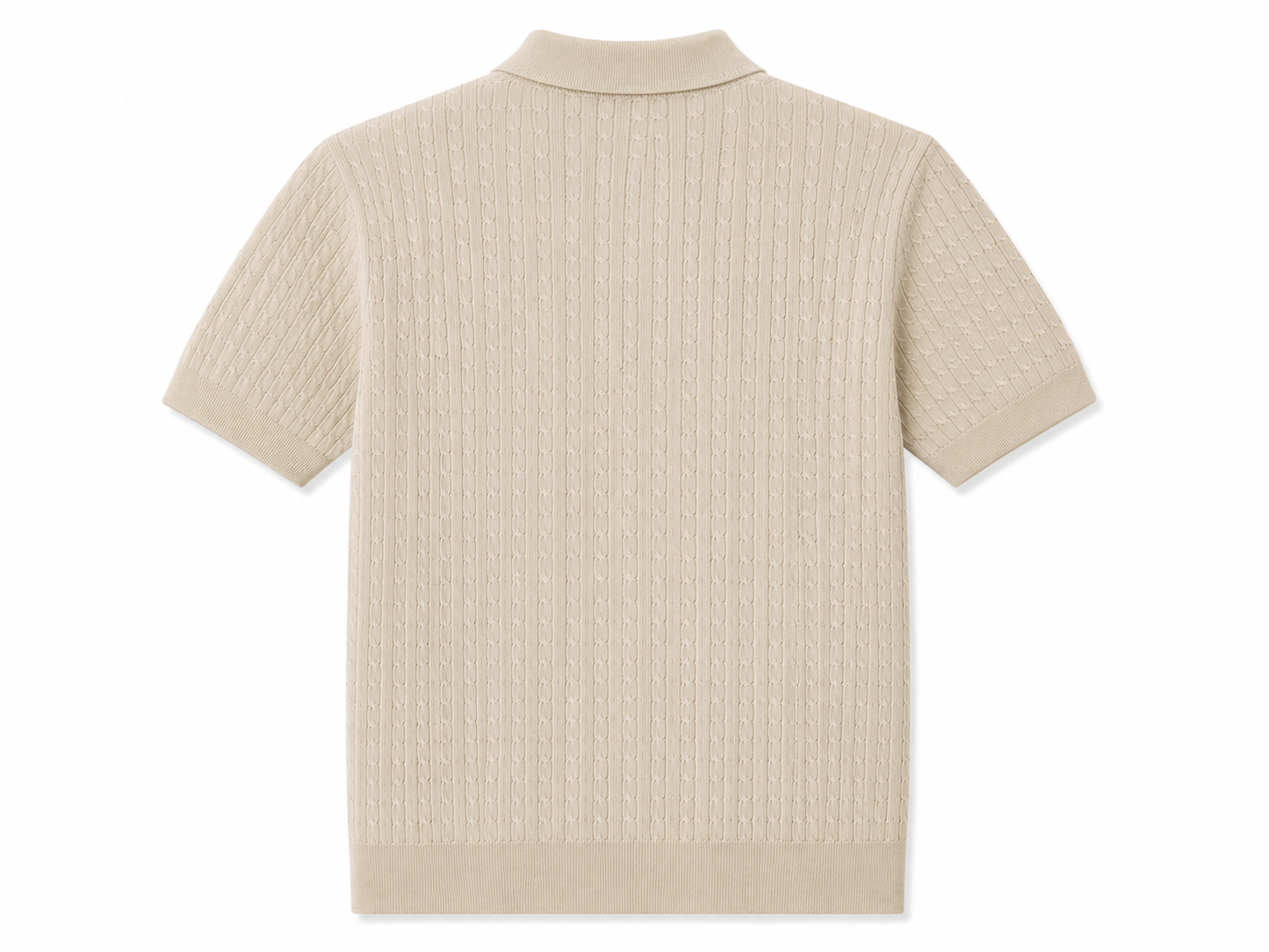 Textured Knit Polo T-Shirt