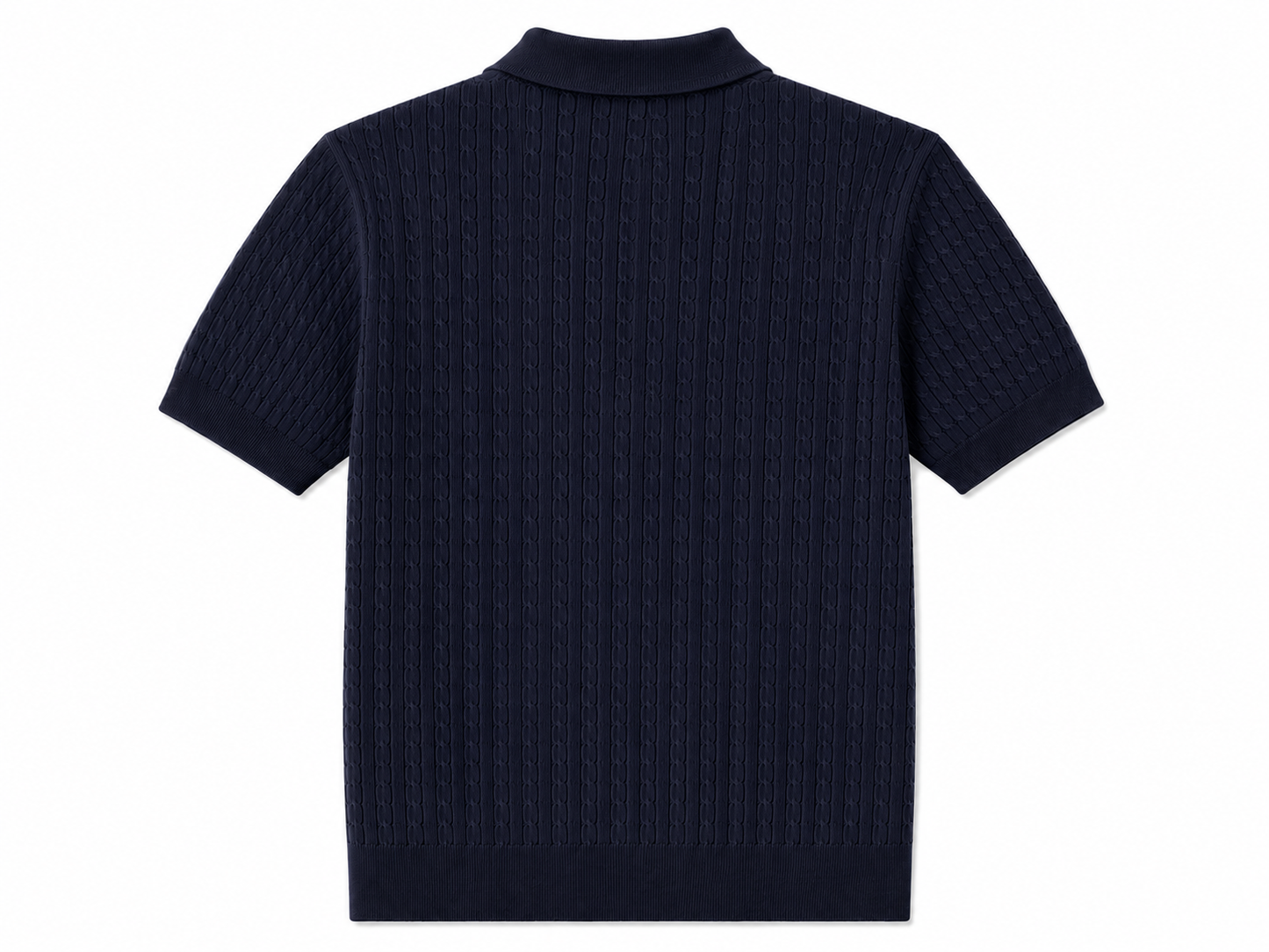 Textured Knit Polo T-Shirt