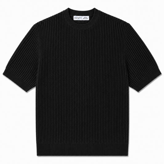 Textured Knit T-Shirt