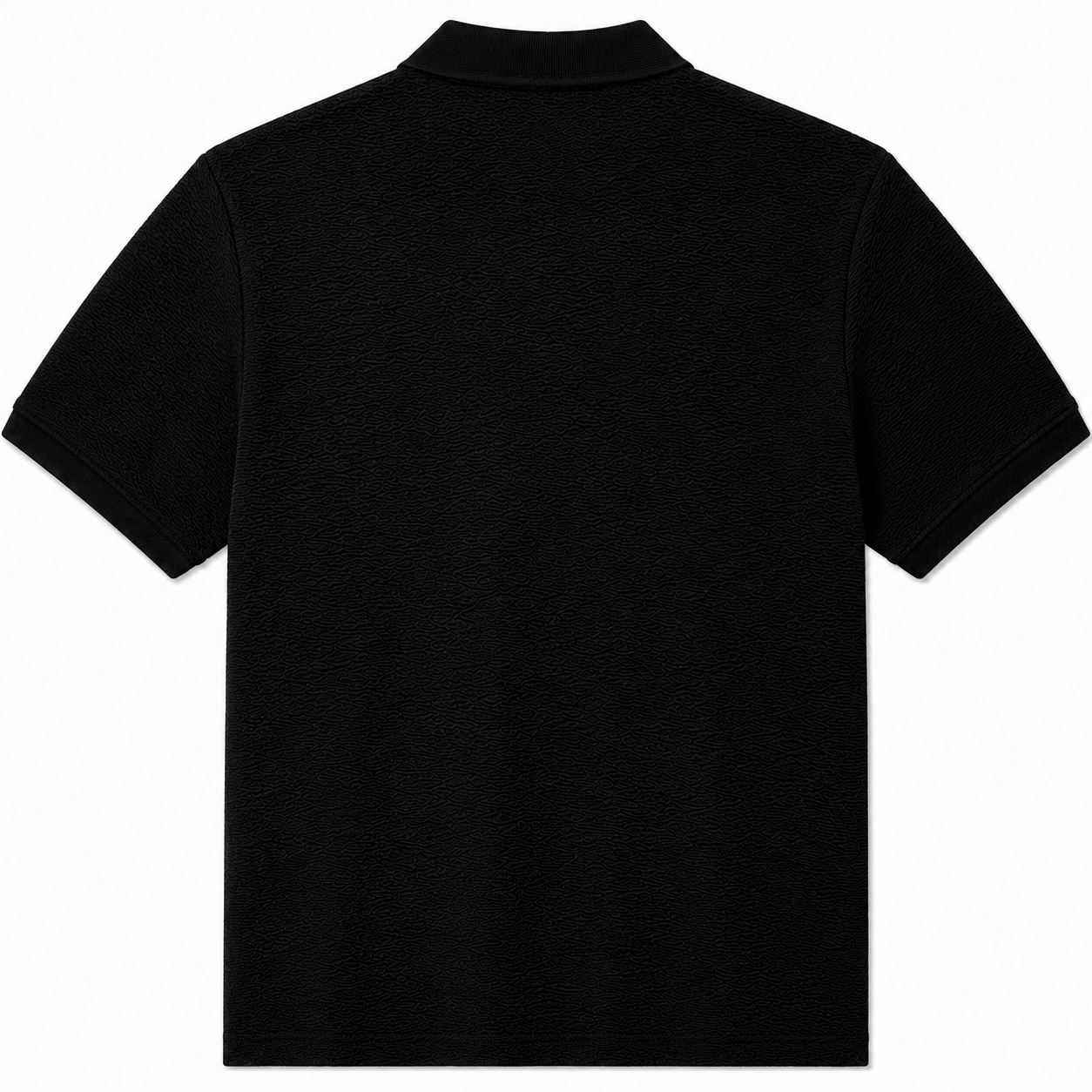 Crinkled Zip Polo