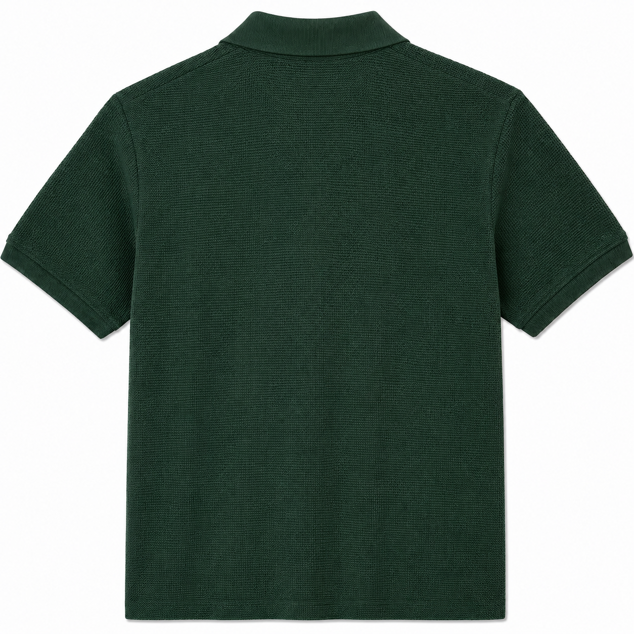 Jacquard Open-Collar Polo
