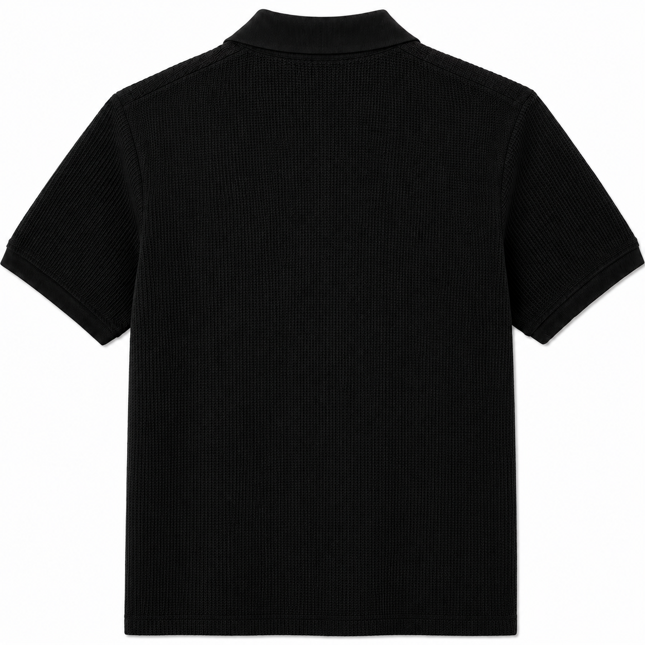 Jacquard Open-Collar Polo