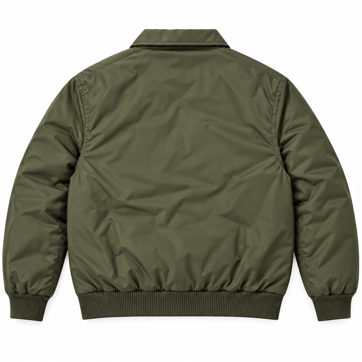 Padded Bomber Jacket in Olive, SVNTY, view 2 of 2