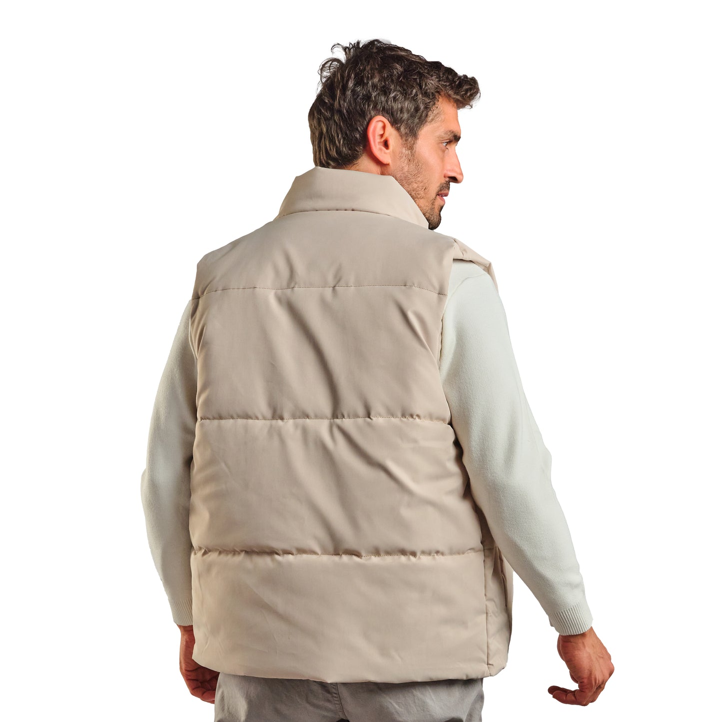 Beige Puffer Vest