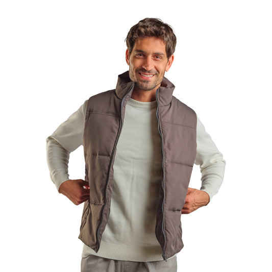 Puffer Vest in Gray, SVNTY, view 1 of 3