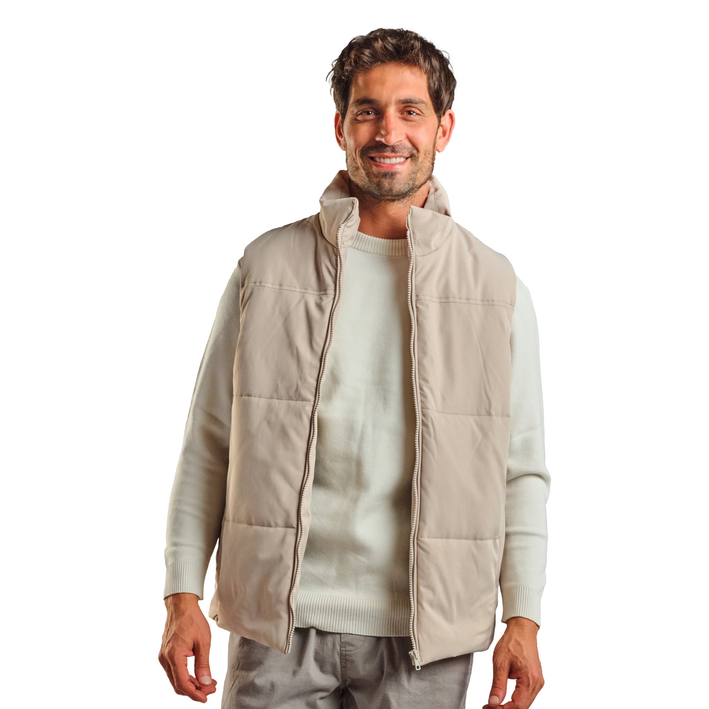 Beige Puffer Vest