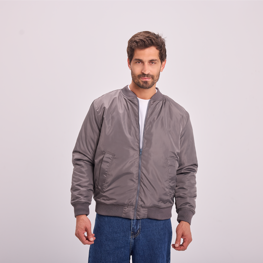 Grey Bomber Jacket