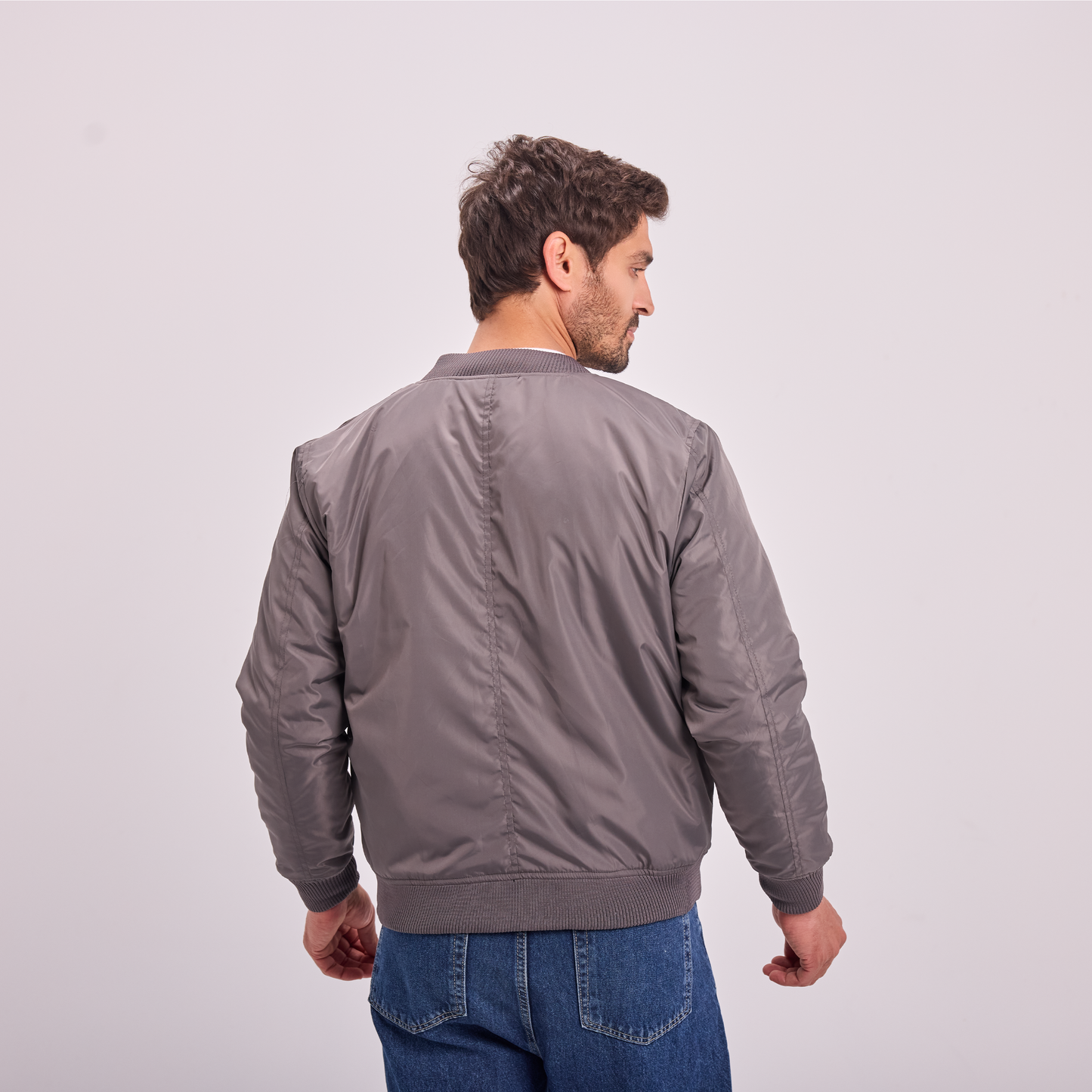 Grey Bomber Jacket