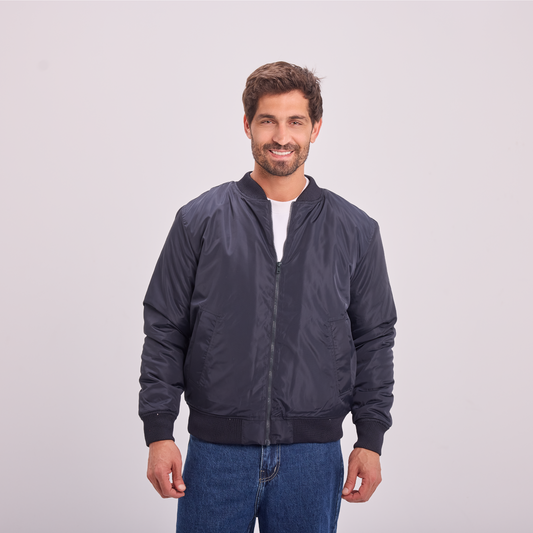 Bomber Jacket in Navy, SVNTY, view 1 of 7
