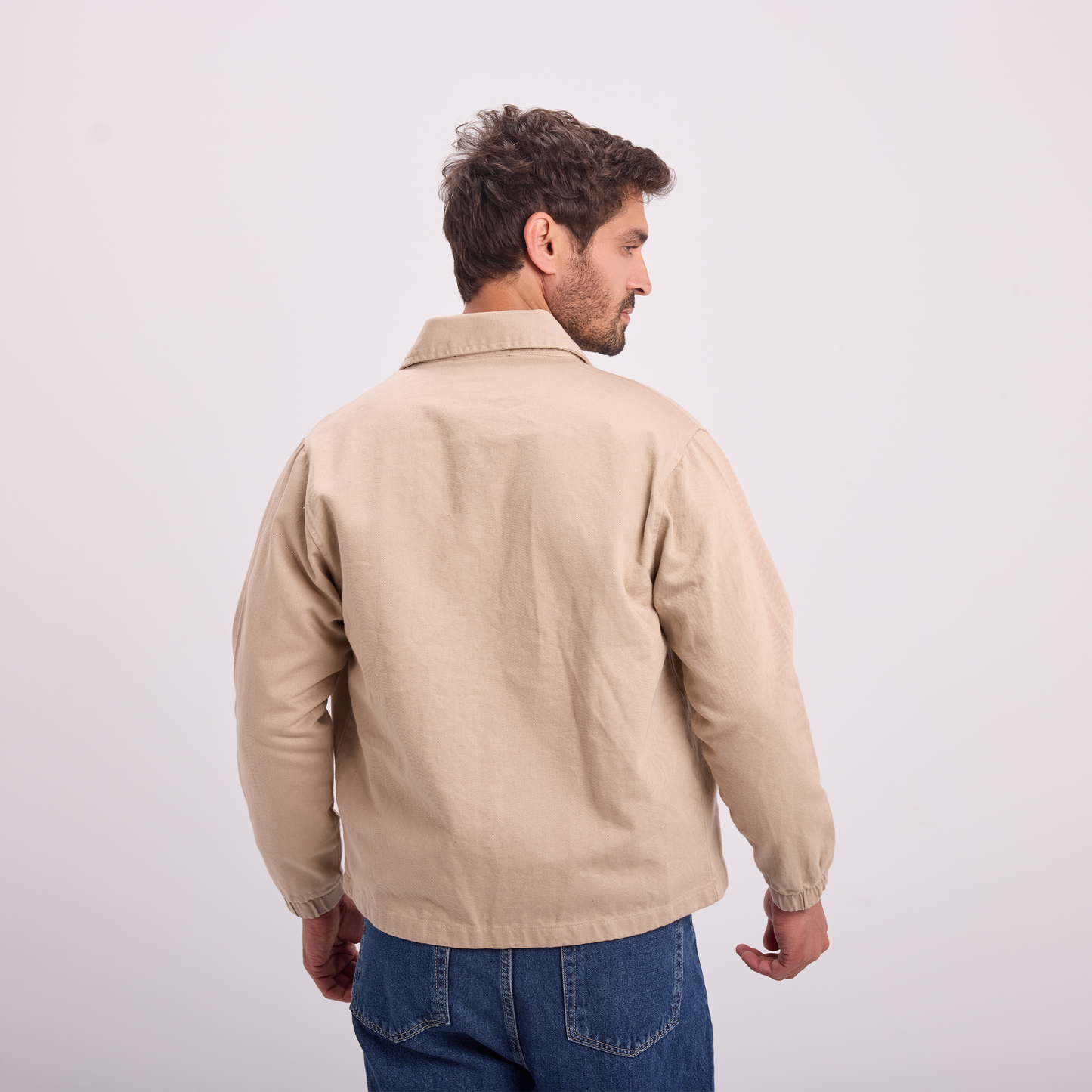Beige Lightweight Zip Jacket