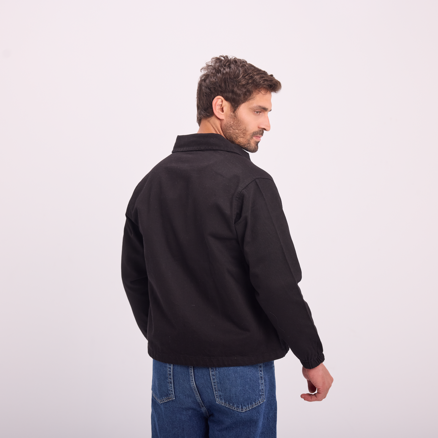 Black Lightweight Zip Jacket