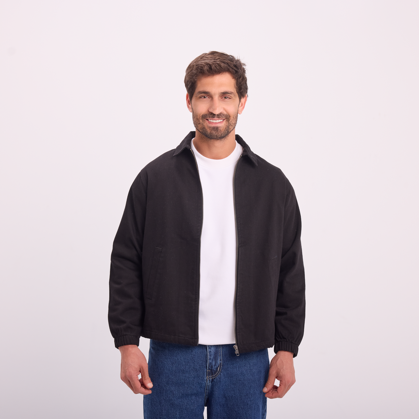 Black Lightweight Zip Jacket