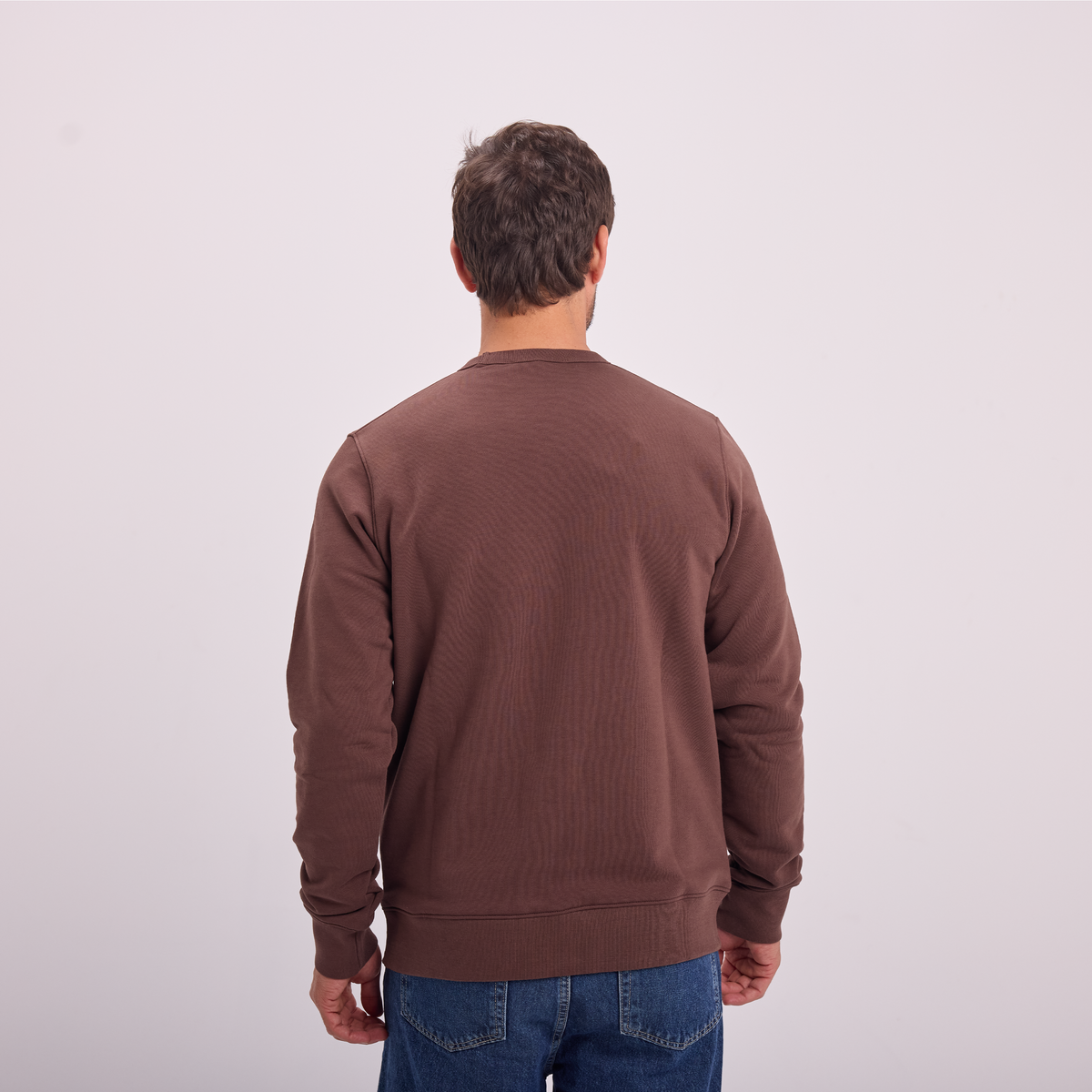 Essential Crewneck Sweatshirt in Brown, SVNTY, view 2 of 6