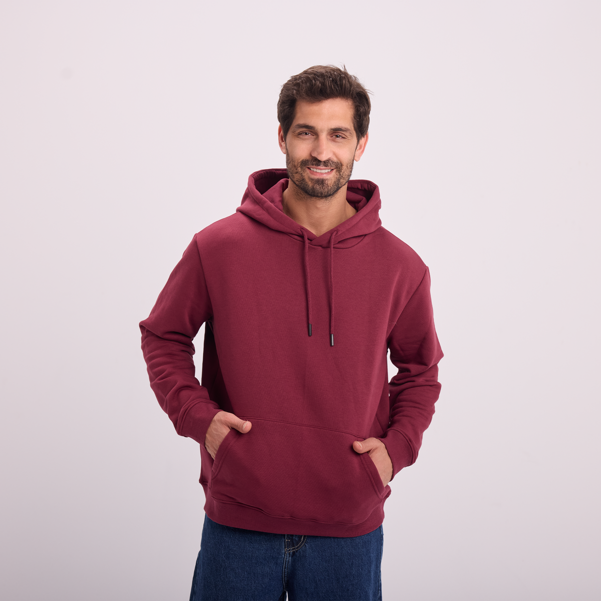 Hoodie in Burgundy, SVNTY, view 1 of 4
