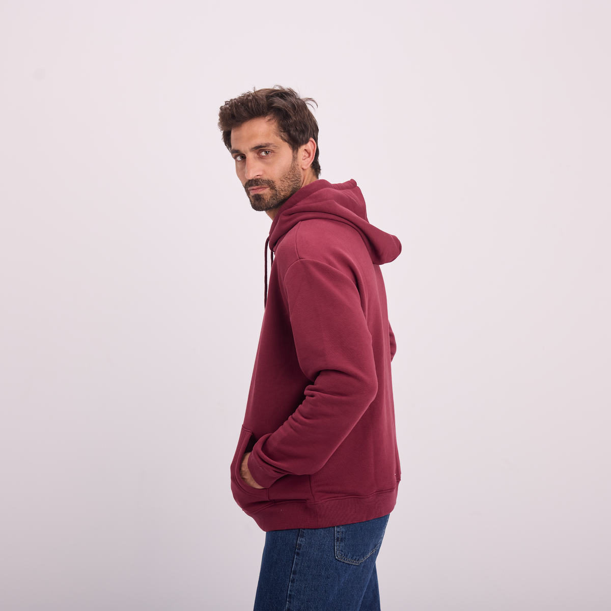Hoodie in Burgundy, SVNTY, view 2 of 4