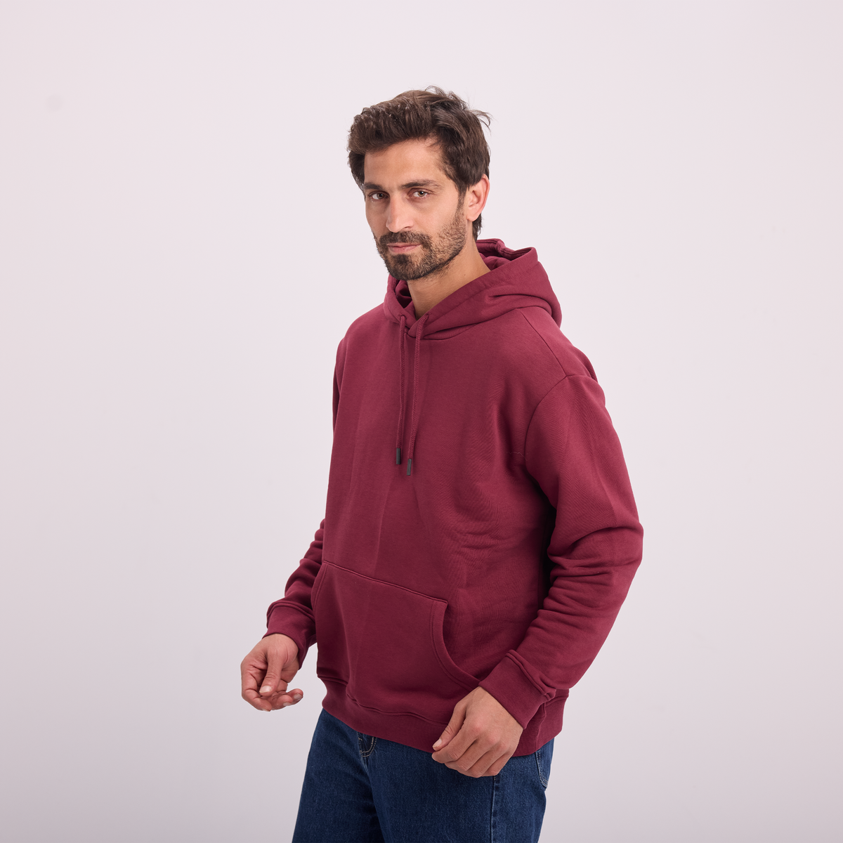 Hoodie in Burgundy, SVNTY, view 4 of 4