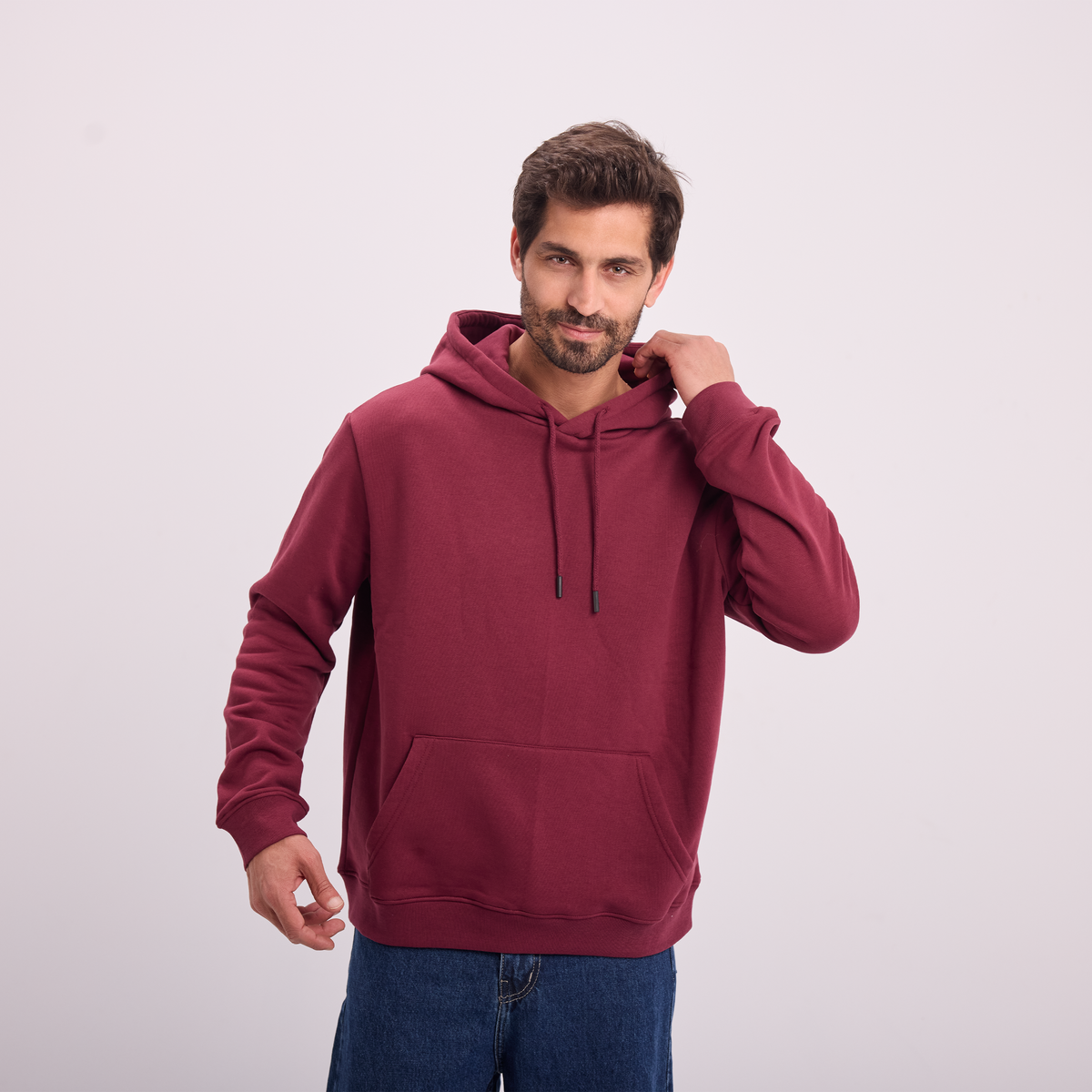 Hoodie in Burgundy, SVNTY, view 3 of 4