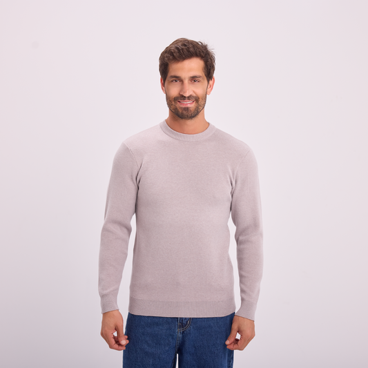 Light Gray Essential Knit Crewneck