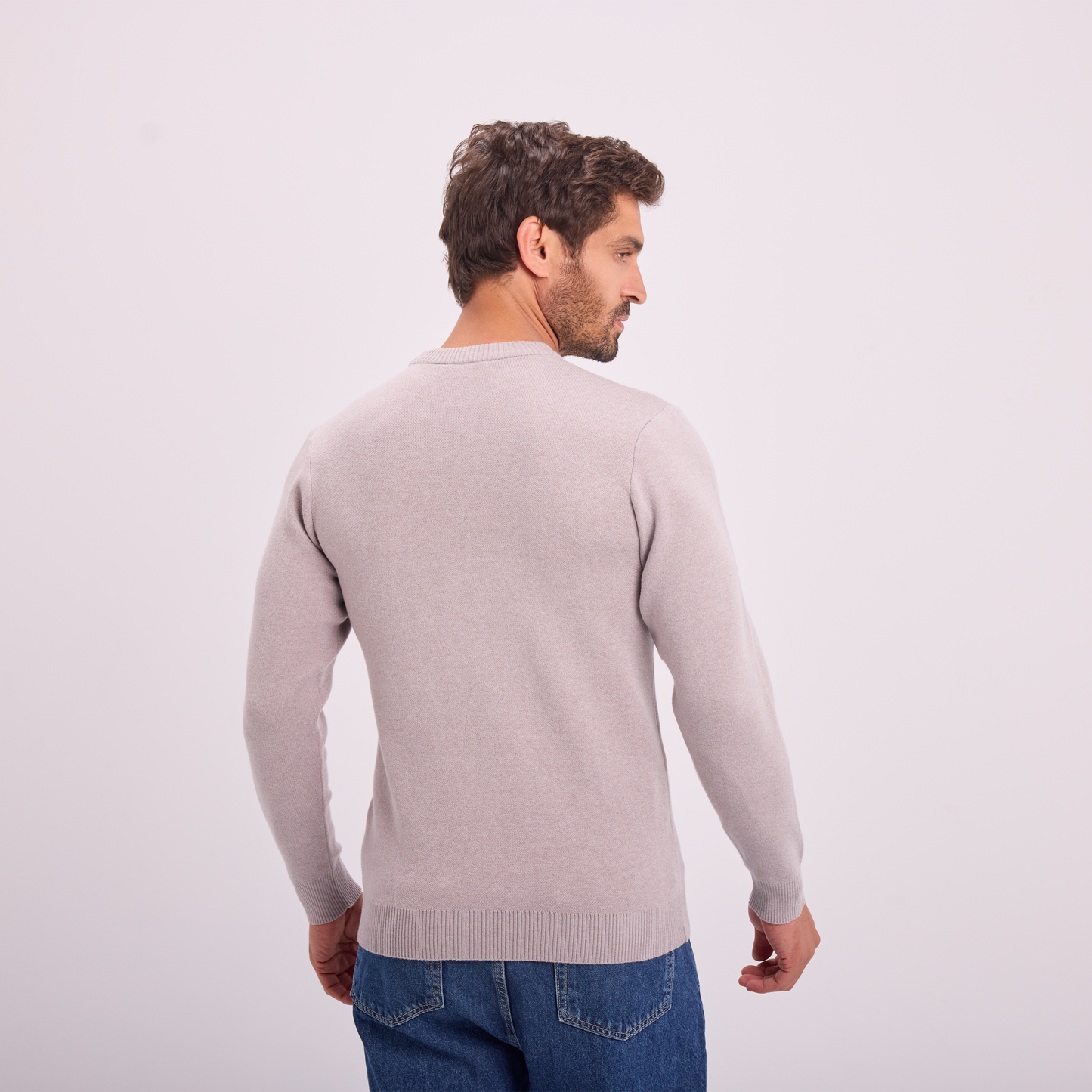 Light Gray Essential Knit Crewneck