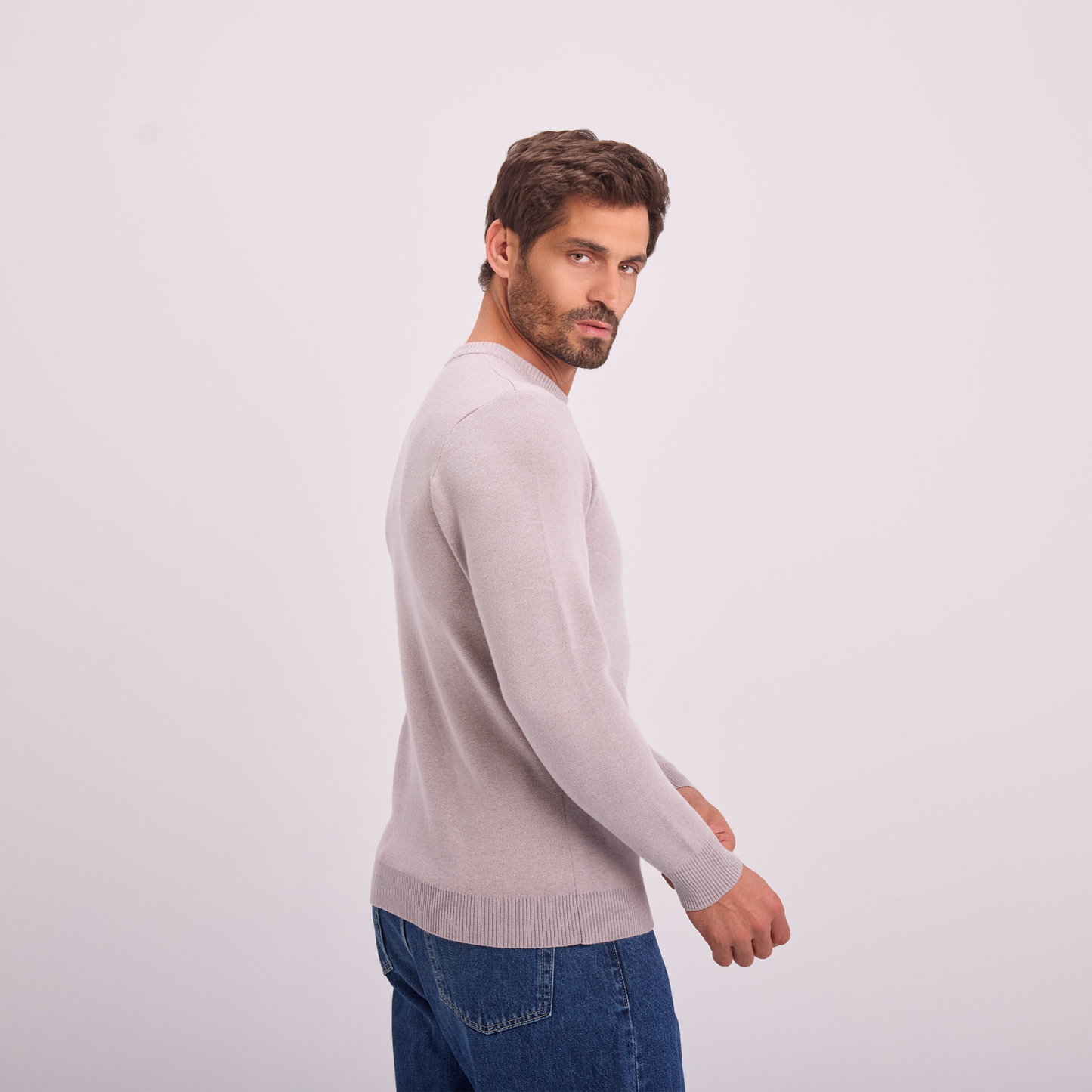 Light Gray Essential Knit Crewneck