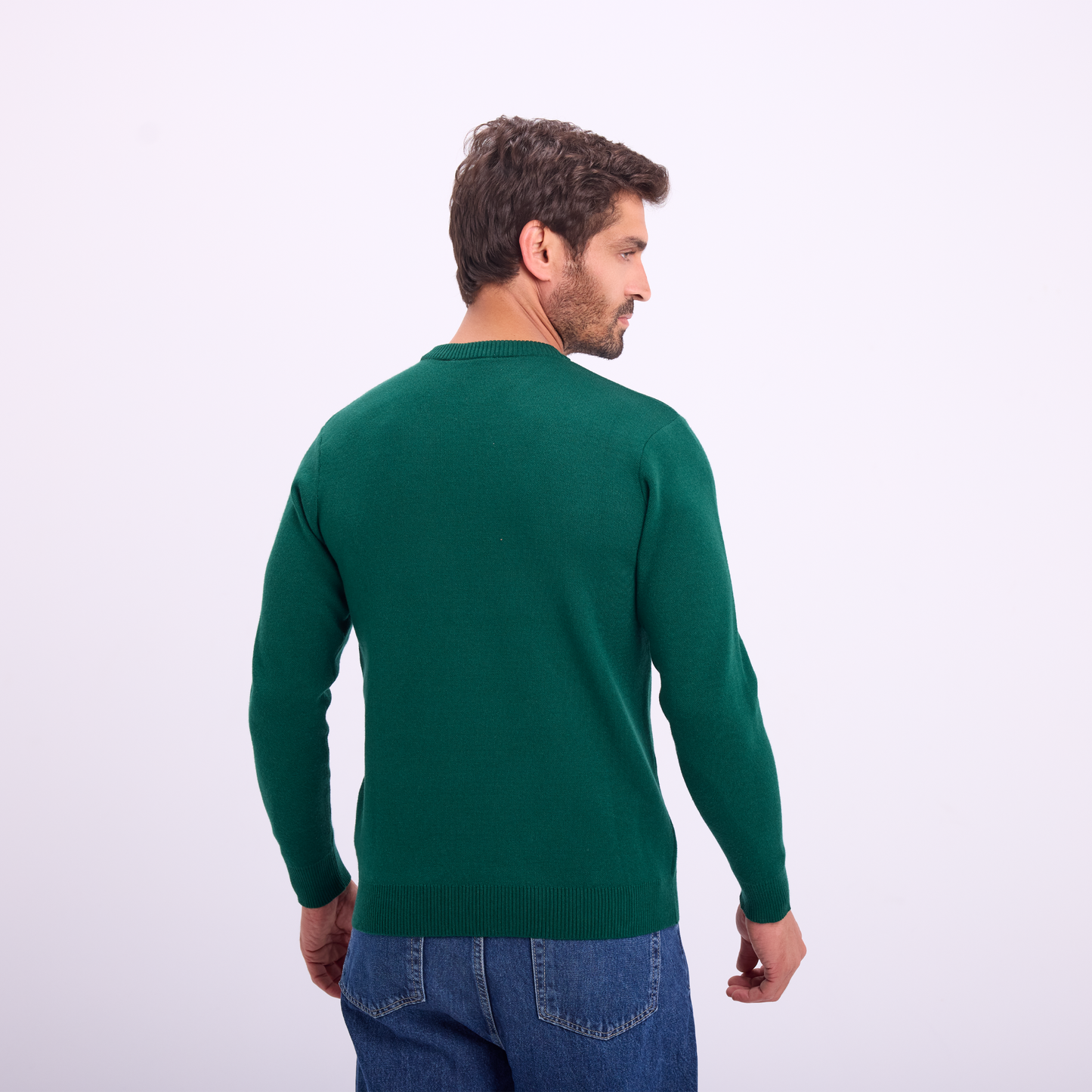 Green Essential Knit Crewneck