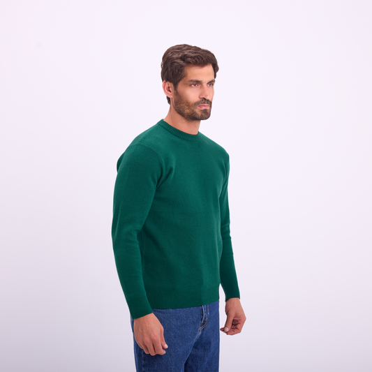 Green Essential Knit Crewneck