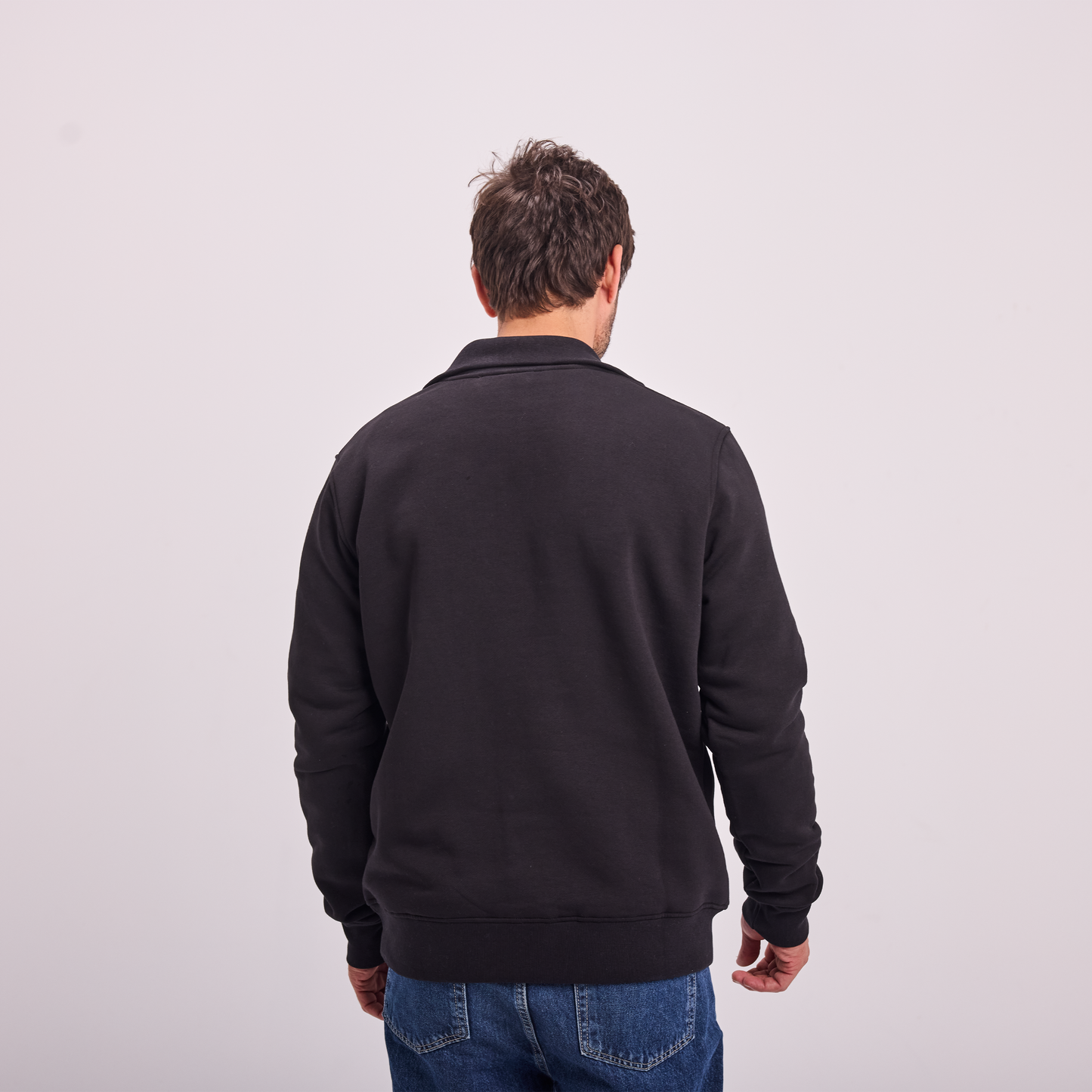 Black Quarter-Zip Sweatshirt