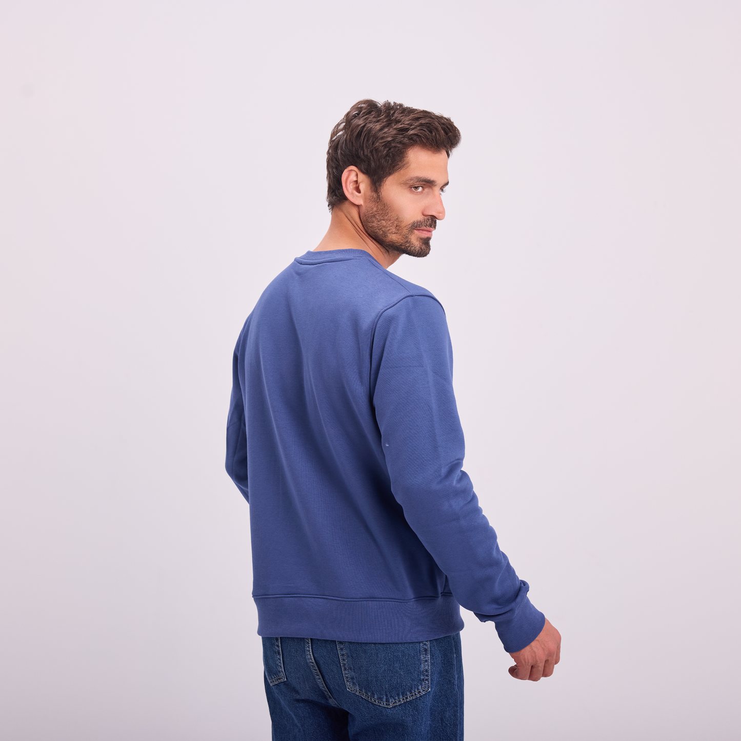 Petrol Blue Logo Print Crewneck