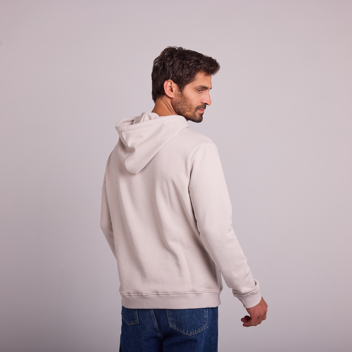 Hoodie in Light Gray, SVNTY, view 4 of 6