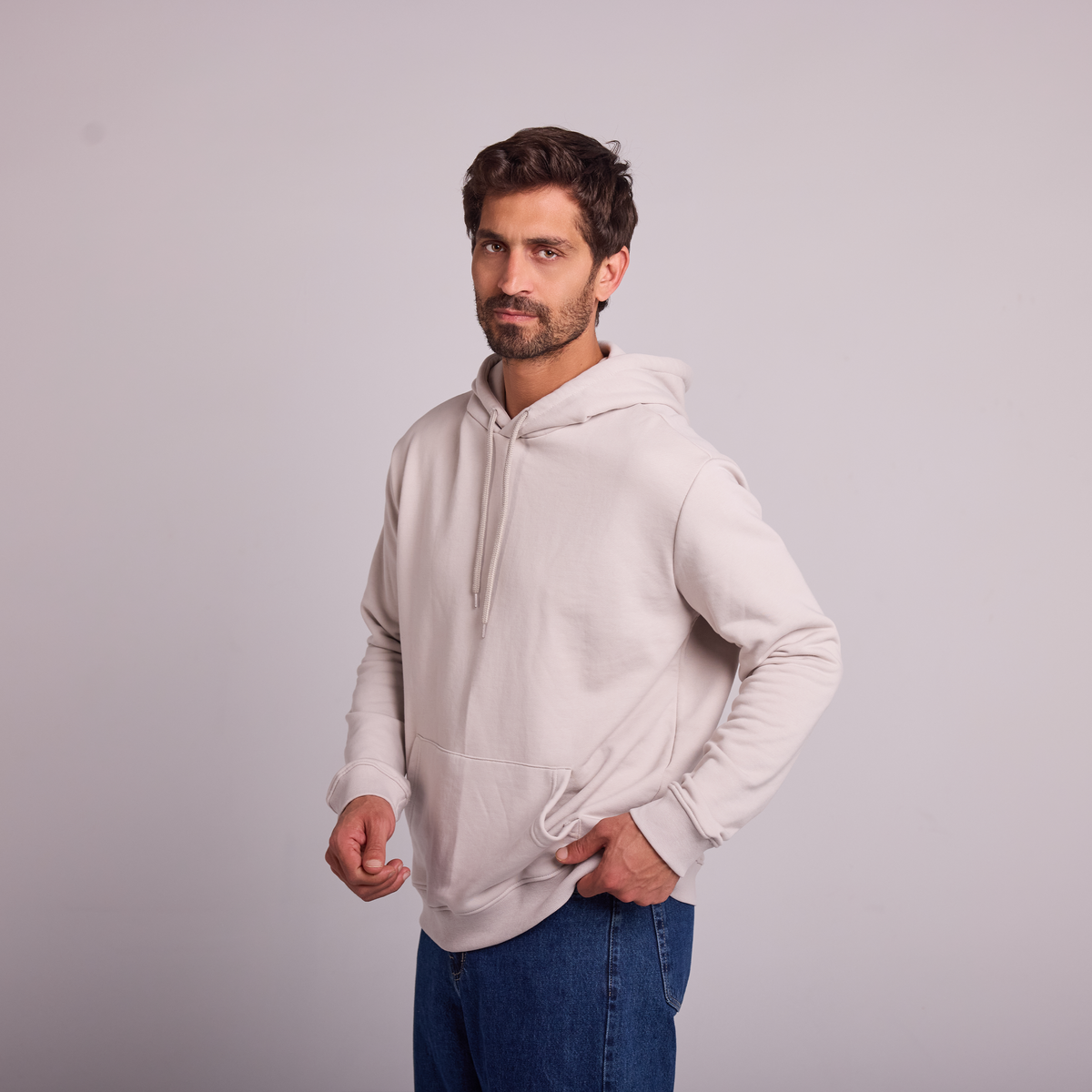 Hoodie in Light Gray, SVNTY, view 5 of 6