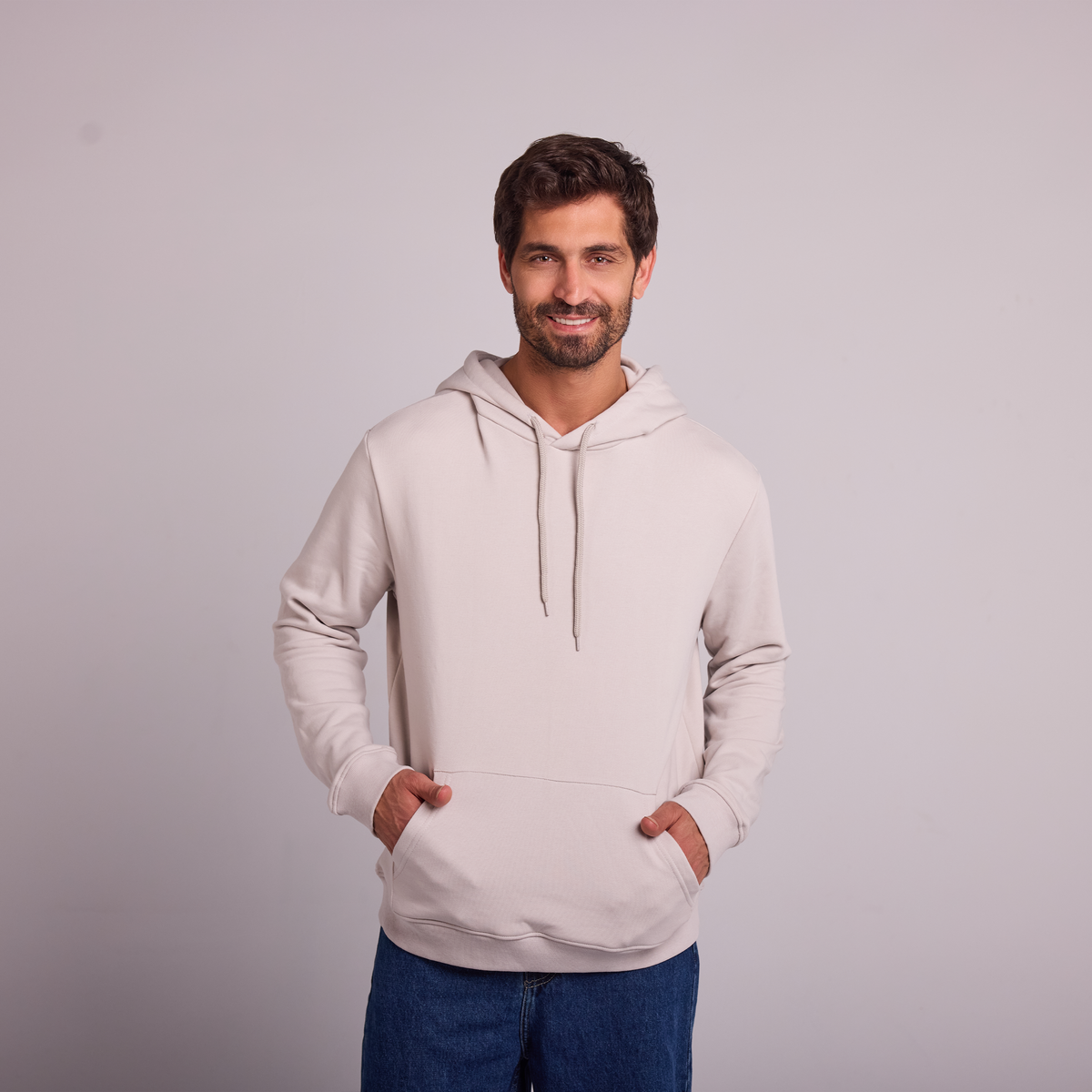 Hoodie in Light Gray, SVNTY, view 6 of 6