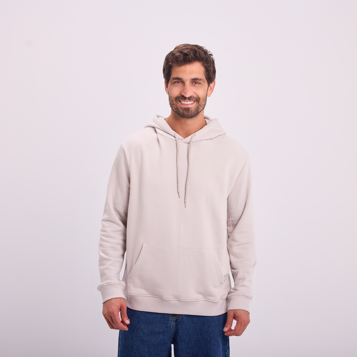 Hoodie in Light Gray, SVNTY, view 1 of 6