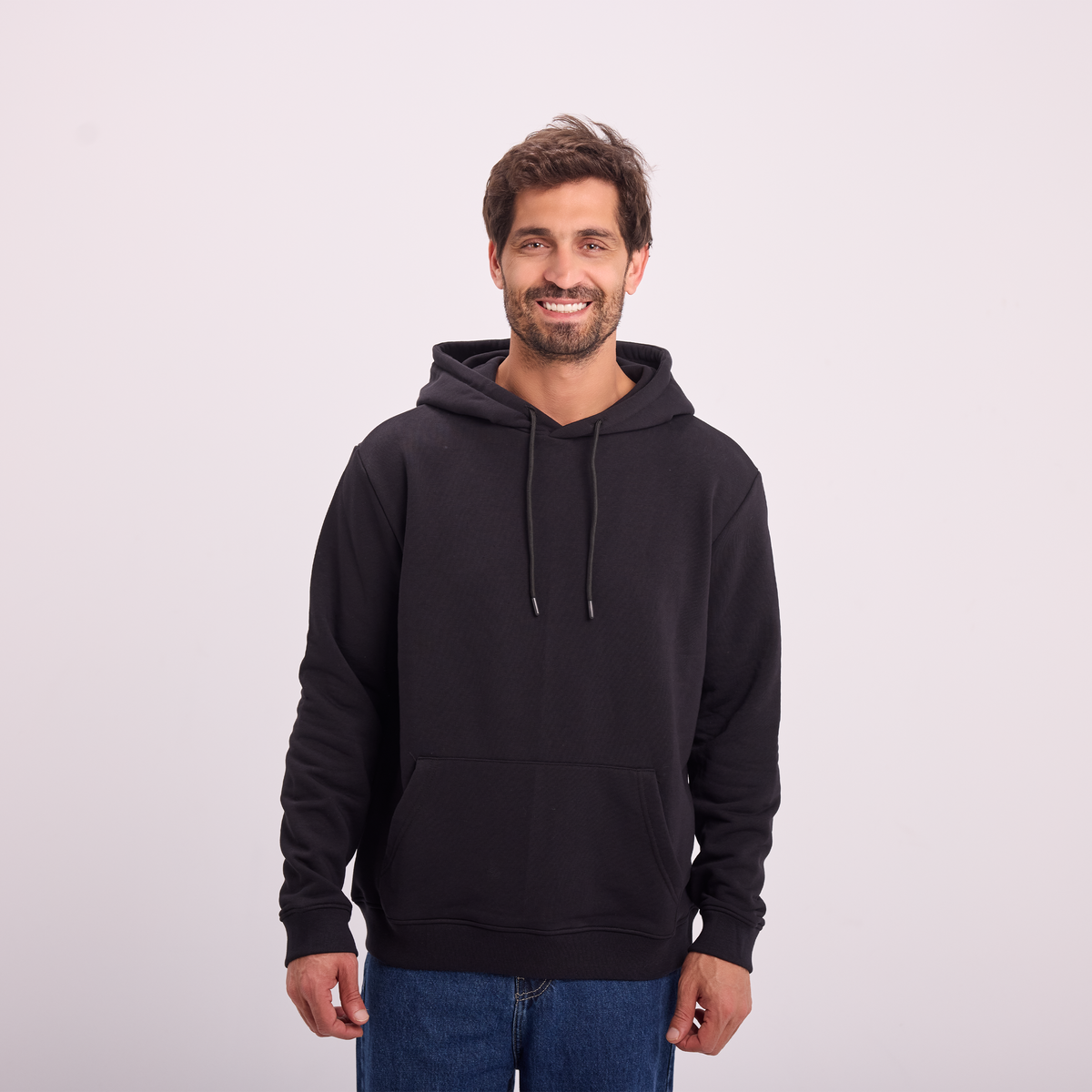 Hoodie in Black, SVNTY, view 1 of 6